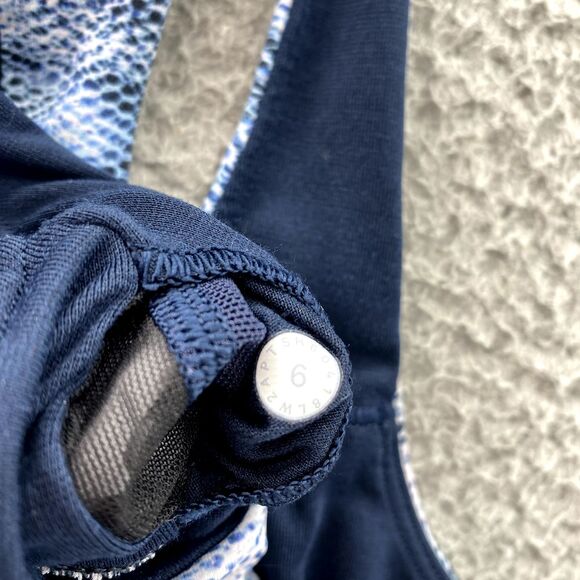 Lululemon Sports Bra Women 6 Blue Racerback Athletic Yoga Athleisure Pilates Gym - Picture 5 of 8